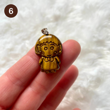 Charger l&#39;image dans la galerie, Oeil de tigre - Pendentifs bouddha et petite fille