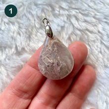 Charger l&#39;image dans la galerie, Agate fleur mousse - Pendentifs
