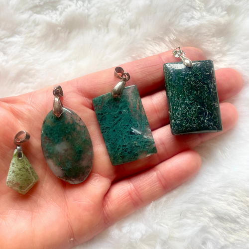 Agate mousse - Pendentifs