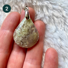 Charger l&#39;image dans la galerie, Agate fleur mousse - Pendentifs