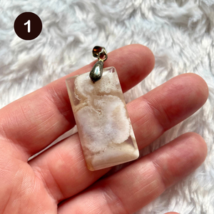 Agate fleur de cerisier - Pendentifs