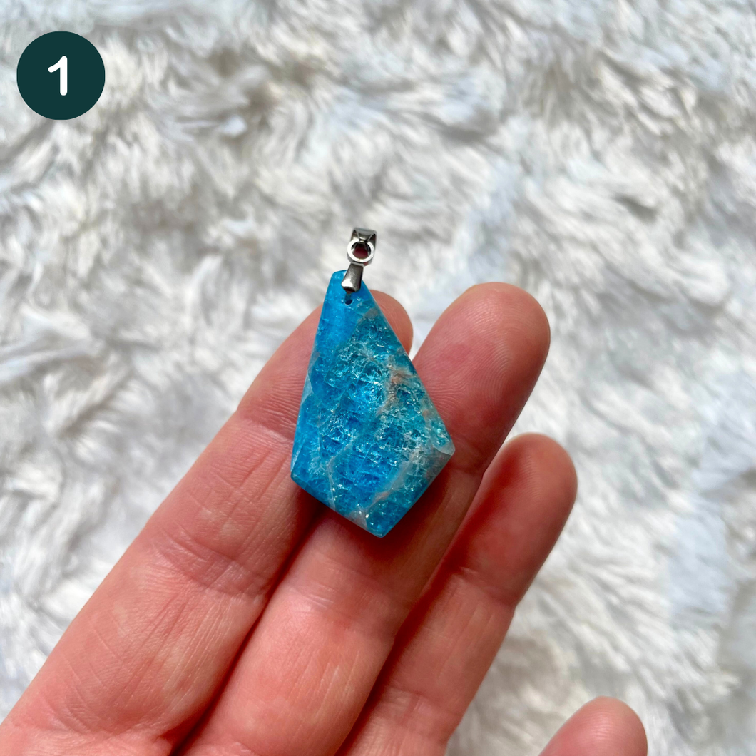 Apatite bleue - Pendentifs