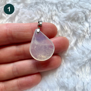 Quartz bleu rose - Pendentifs
