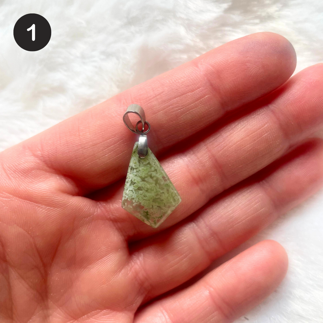 Agate mousse - Pendentifs
