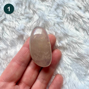 Quartz bleu rose - Galets plats