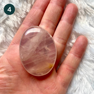 Quartz bleu rose - Galets plats