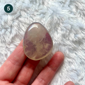 Quartz bleu rose - Galets plats