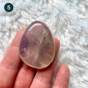 Quartz bleu rose - Galets plats