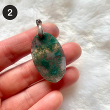Charger l&#39;image dans la galerie, Agate mousse - Pendentifs