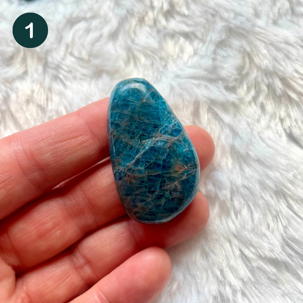 Apatite bleue - Galets Plats