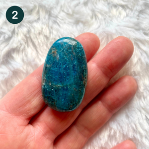 Apatite bleue - Galets Plats