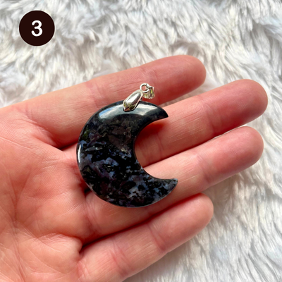 Gabbro - Pendentif Lune