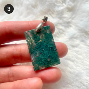 Agate mousse - Pendentifs