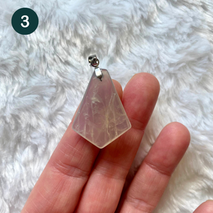 Quartz bleu rose - Pendentifs