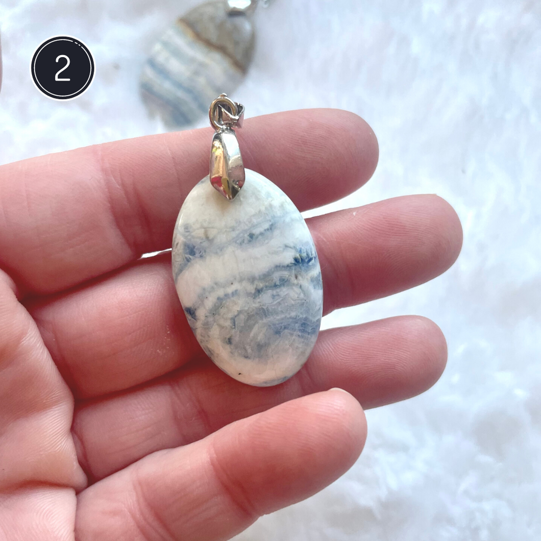 Aragonite bleue - Pendentifs